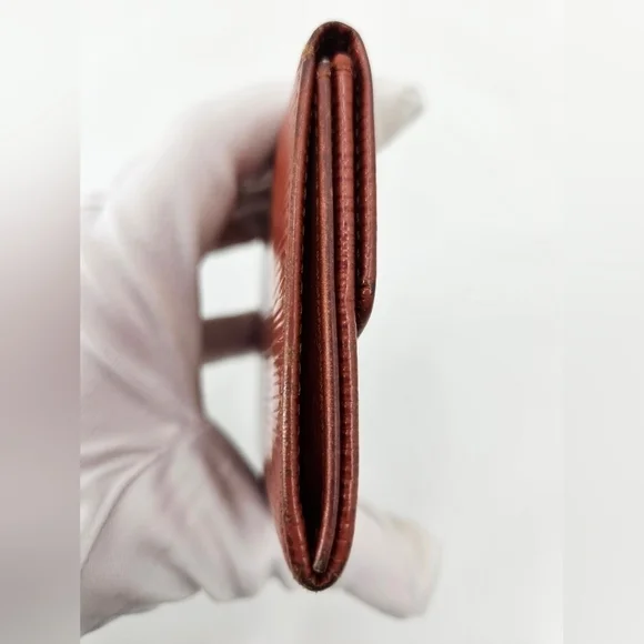 Louis Vuitton Brown Leather Epi Card Holder Wallet